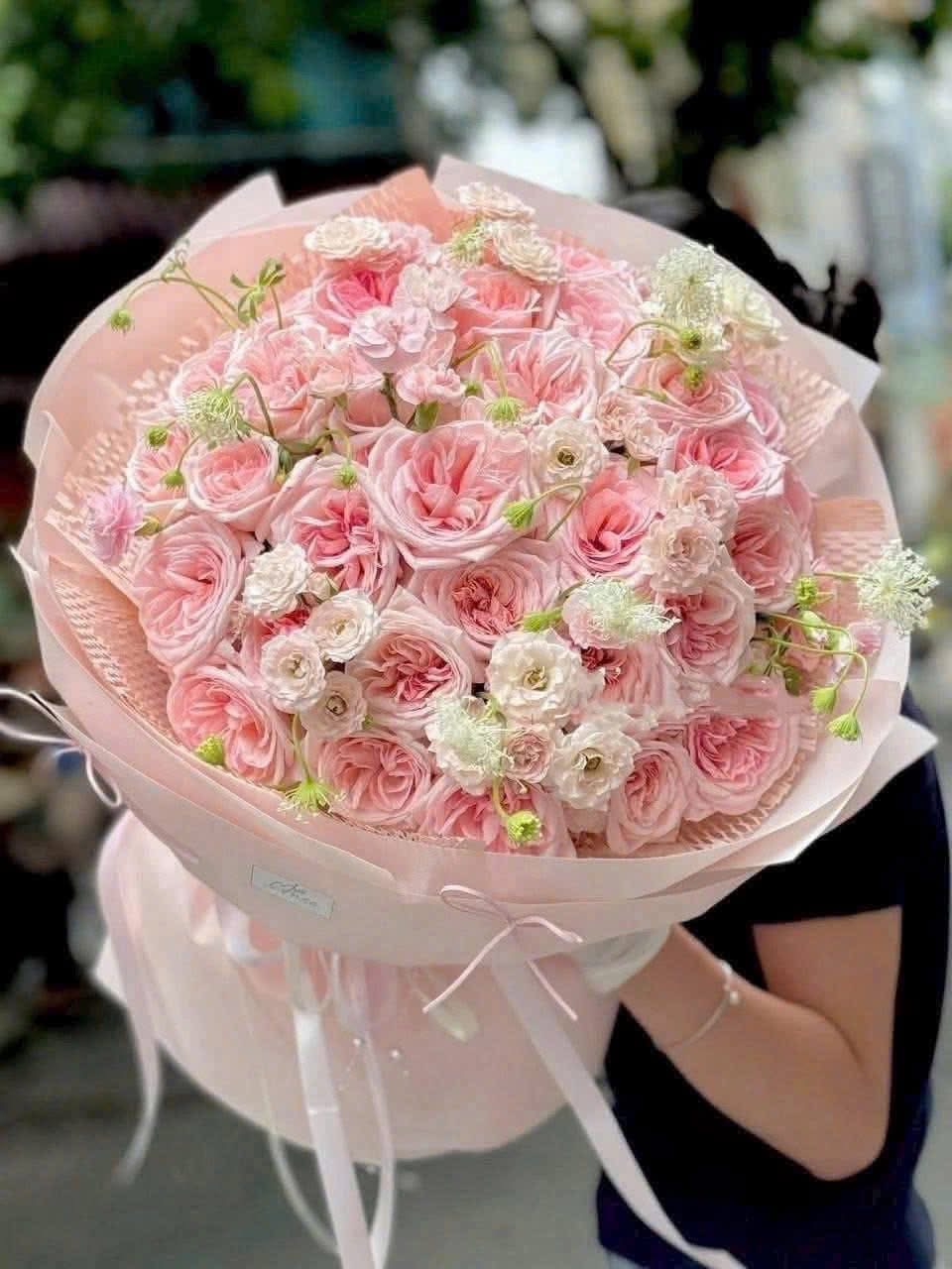 Bó hoa hồng tròn 