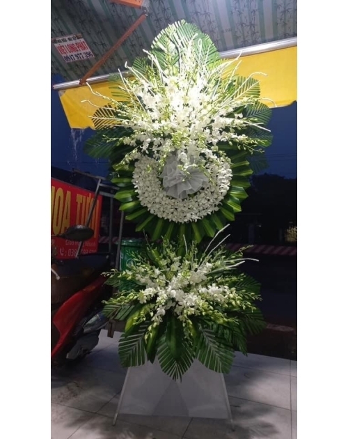 Kệ viếng lan trắng 2 tầng  giá rẻ