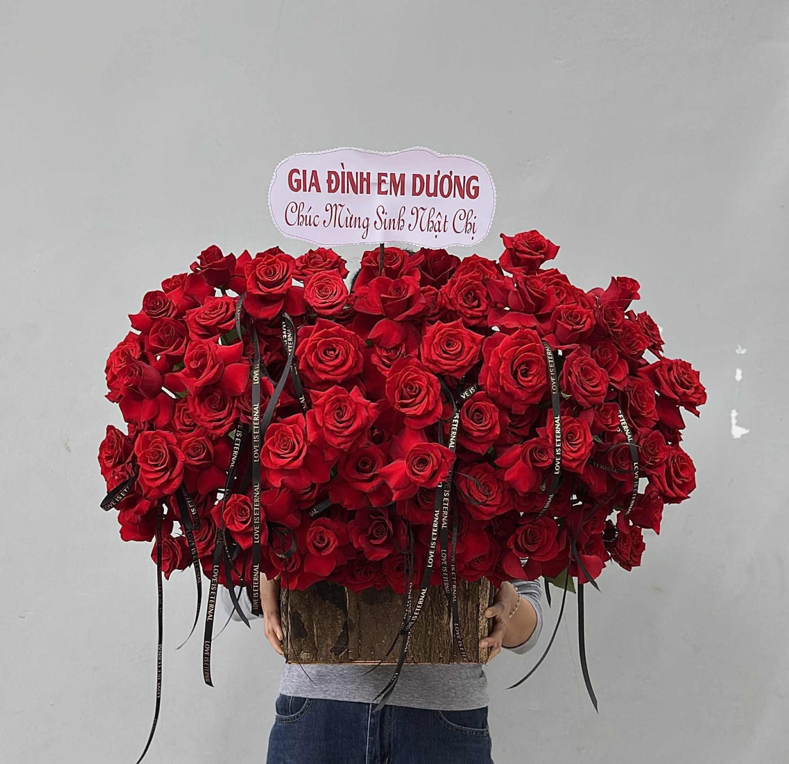 Giỏ hoa full đỏ