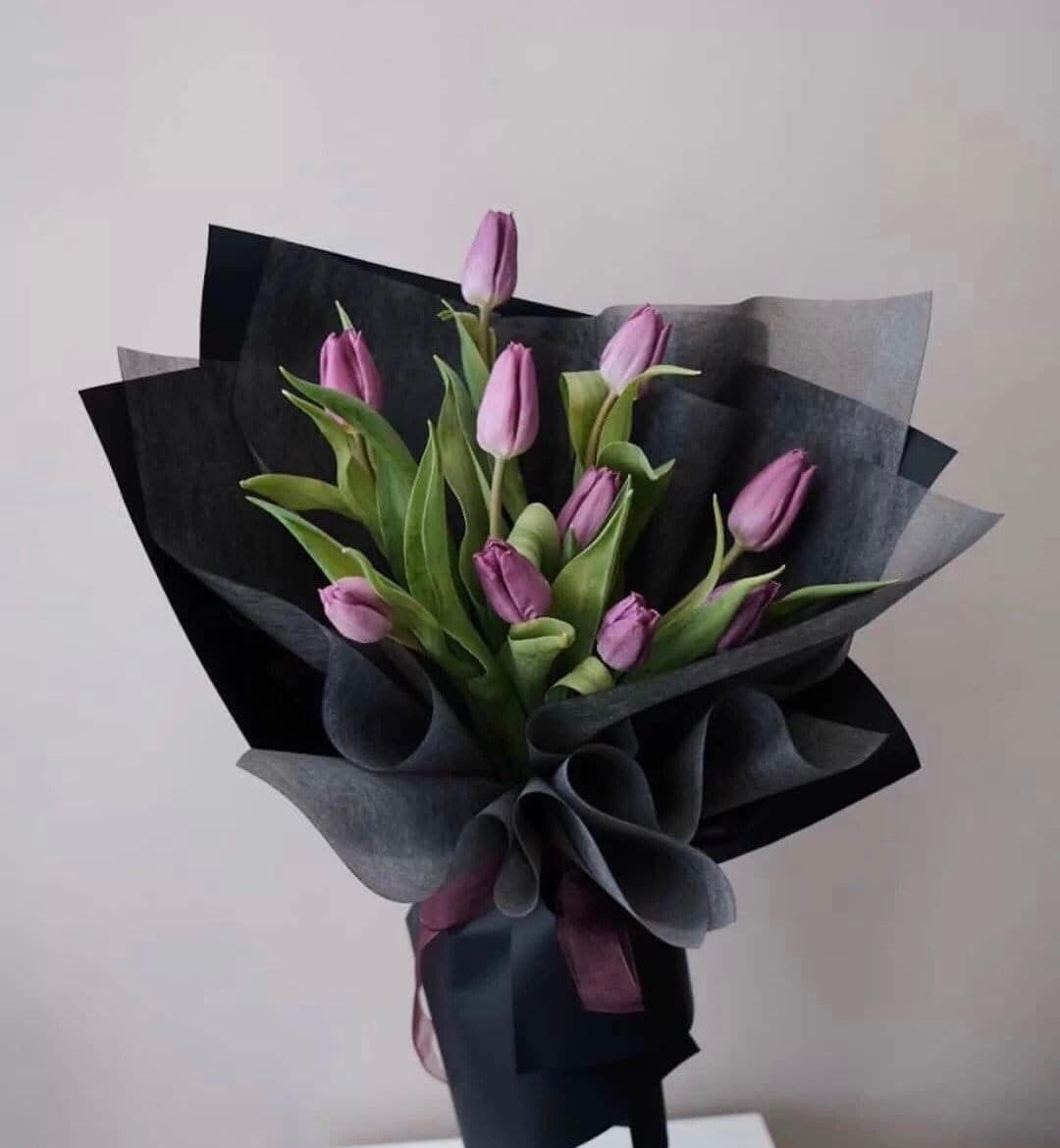 Bó hoa tulip tím tại Bình Dương 