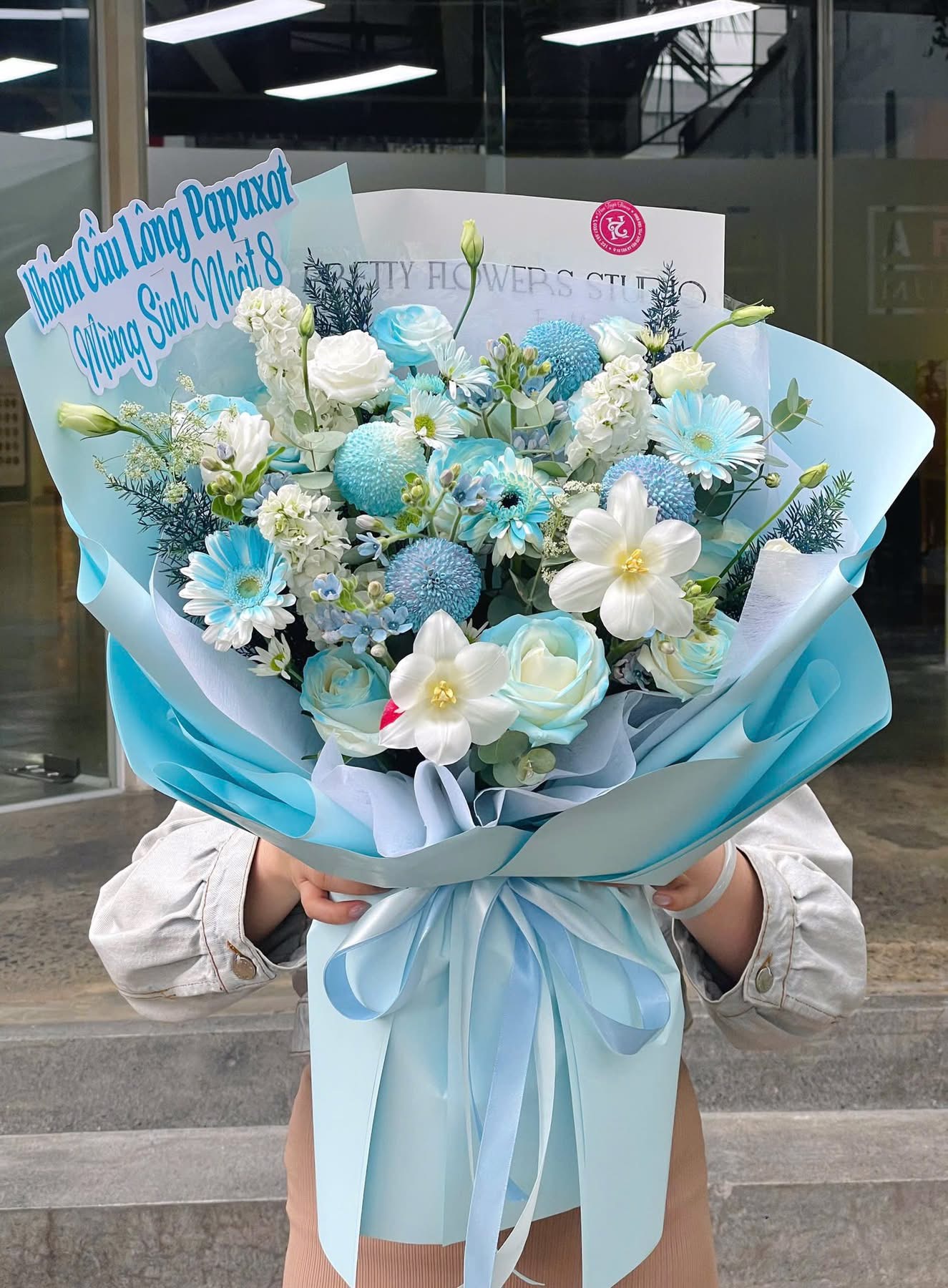 Bó hoa tulip xanh dương 