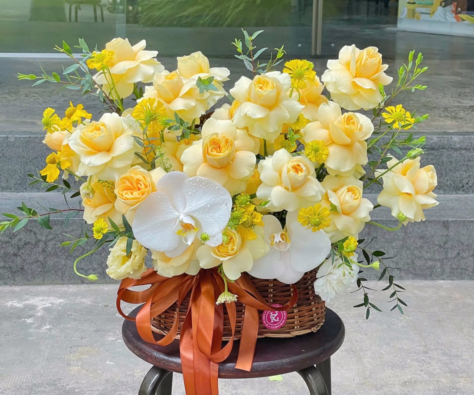 Giỏ hoa khai trương Vĩnh Long 