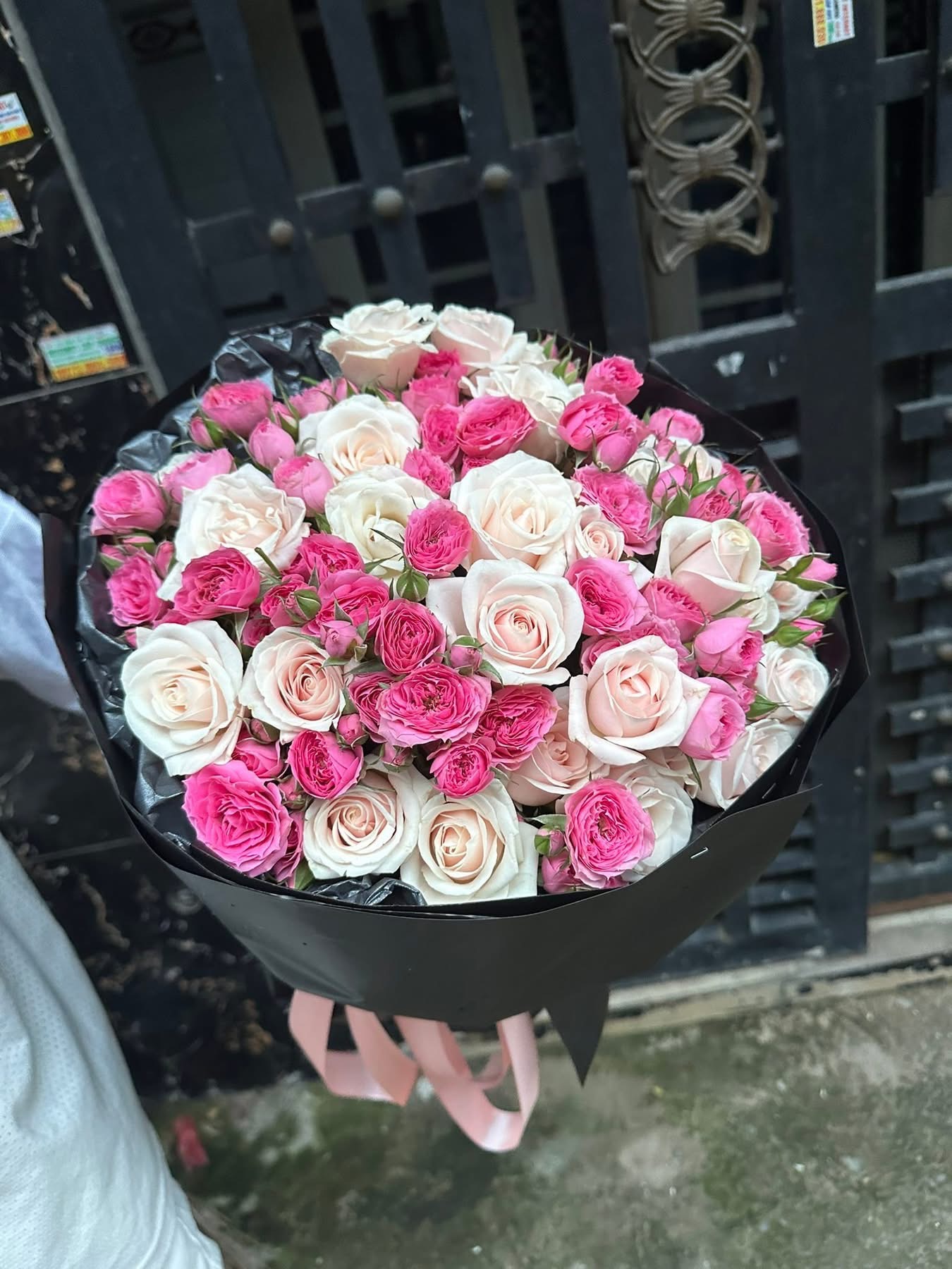 Bó hoa Hồng kem mix Hồng sophia