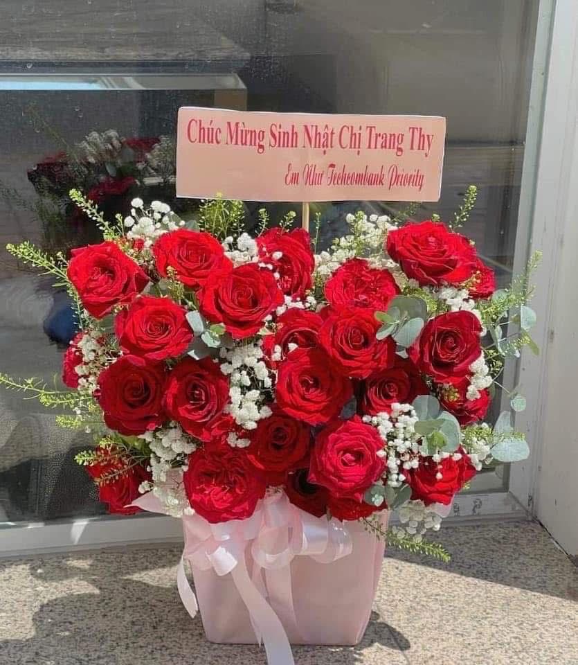 Giỏ hoa khai trương bình Tân 