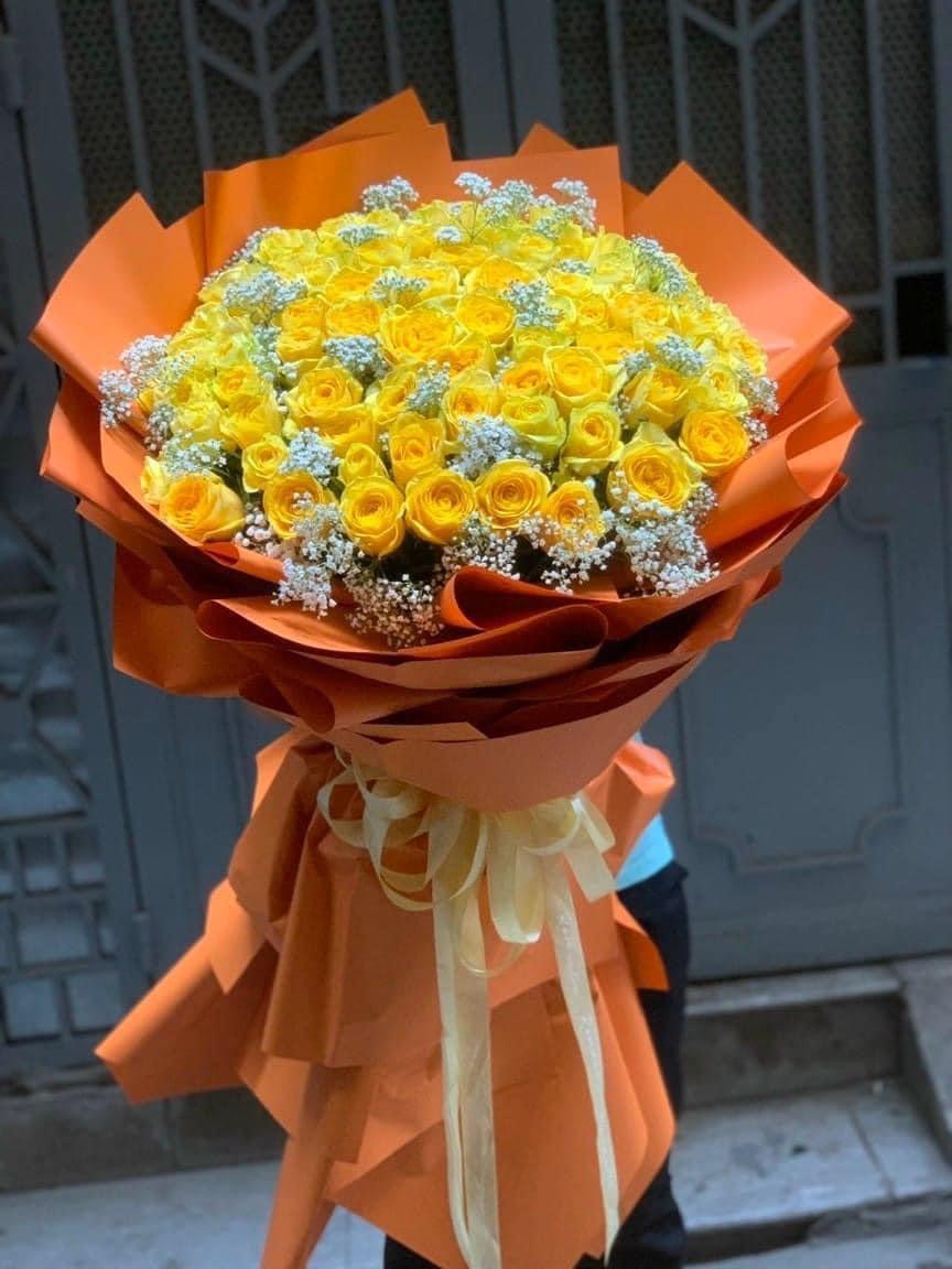 Bó hoa Hồng vàng to đẹp, shop hoa gần nhất