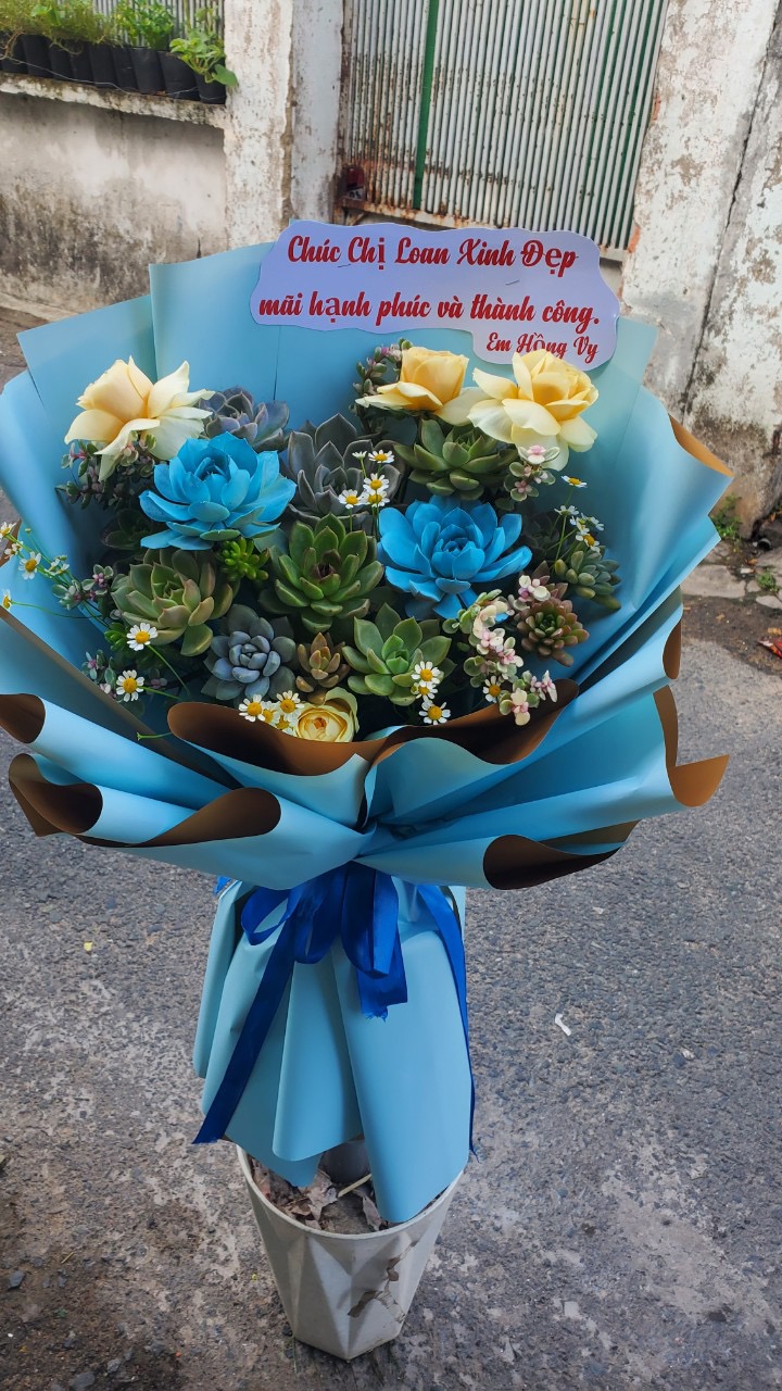 Bó hoa sen đá tặng sếp 