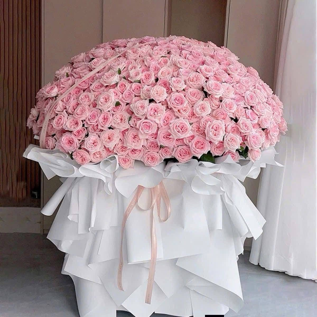 Bó hoa hồng 500 bông khổng lồ