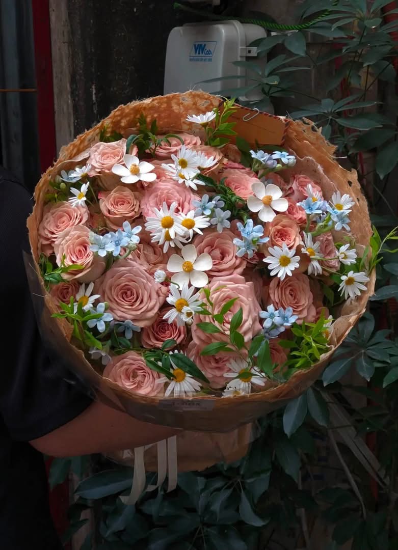 Bó hoa nâu tây hcm 
