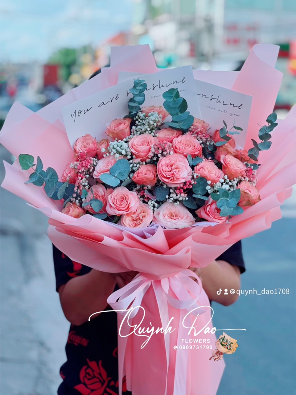 Bó hoa hồng tone cam tặng bạn