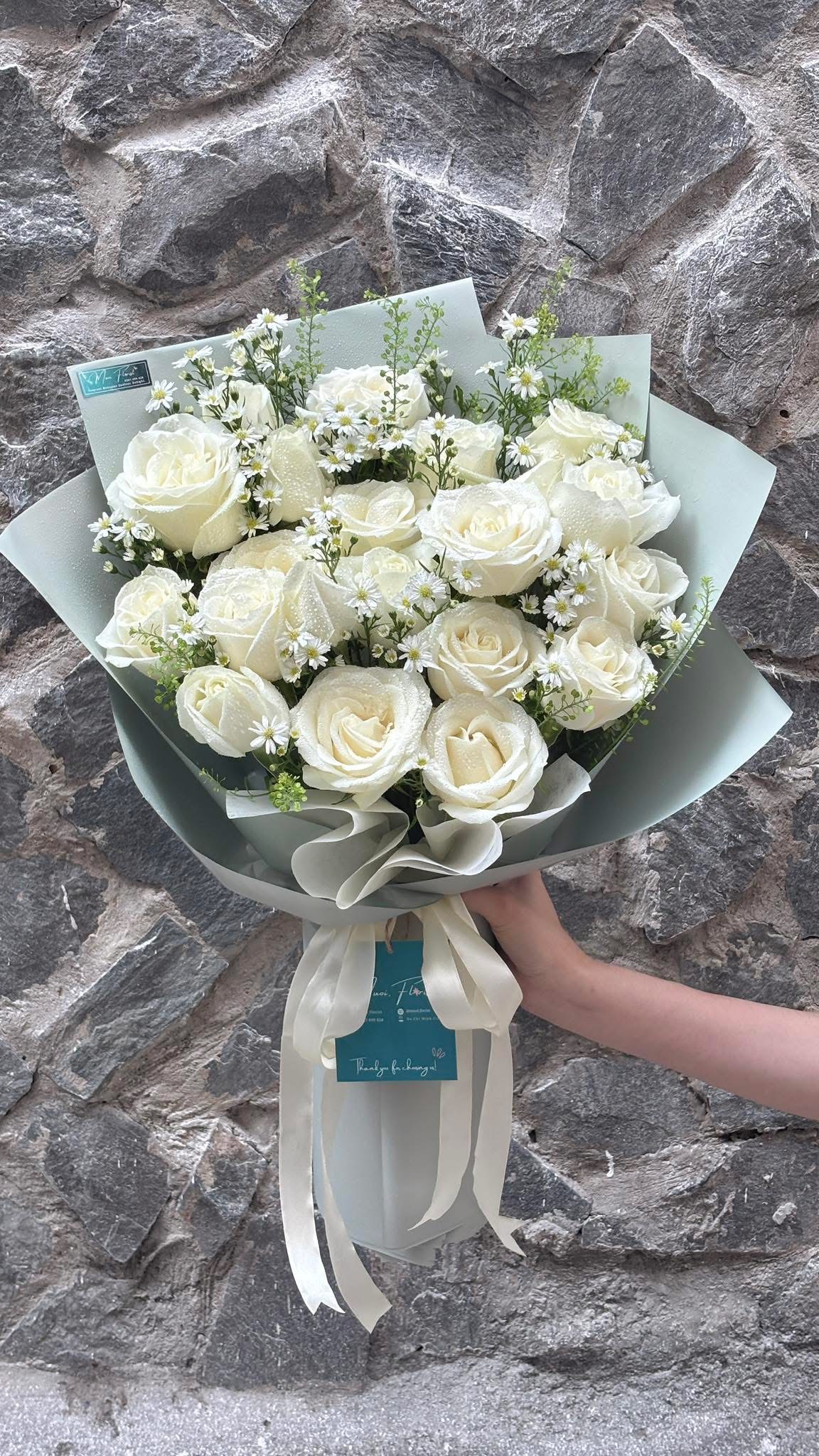 Bó hoa Hồng trắng  tại Thủ Đức 