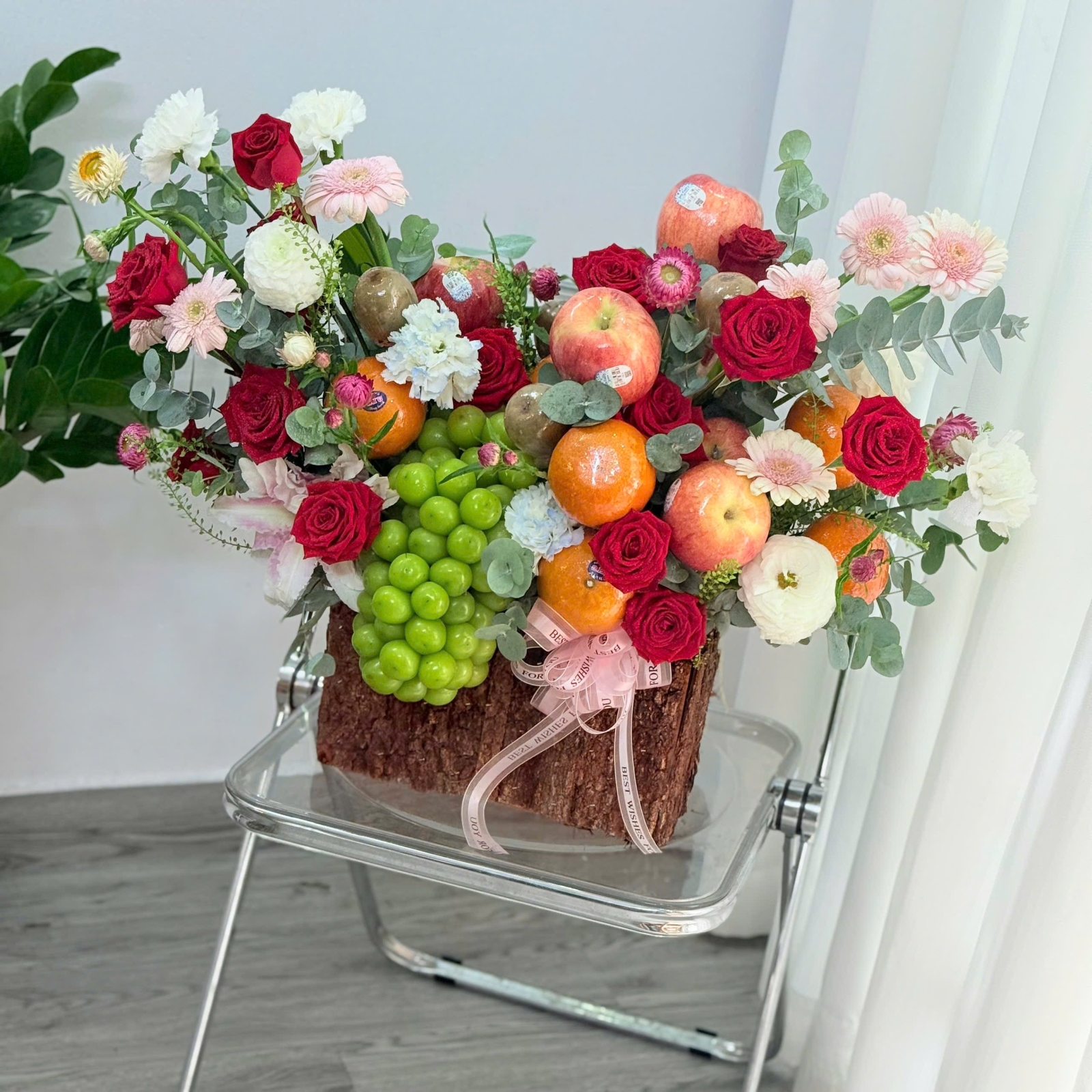 Giỏ trái cây mix hoa thủ Đức 