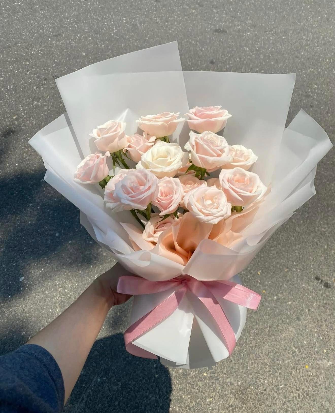 Bó hoa hồng kem  gần Thủ Đức 