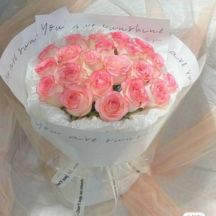 Bó hoa hồng tròn đơn giản