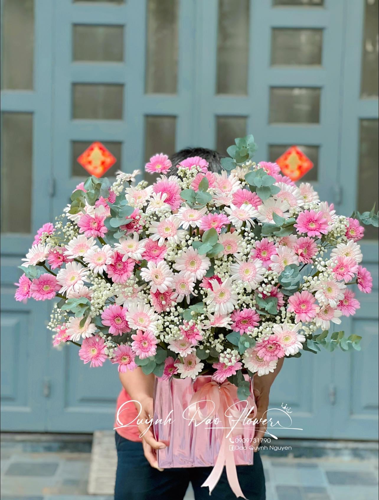 Giỏ hoa đồng tiền đẹp 