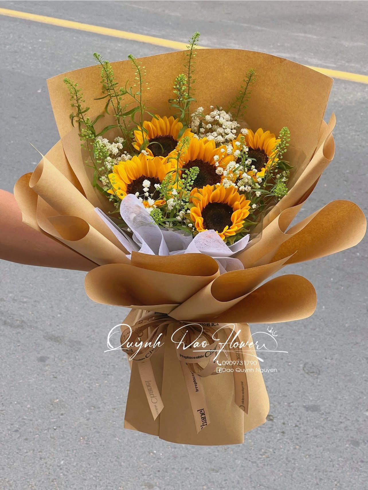 Bó hoa hướng dương 5 bông Thủ Đức 
