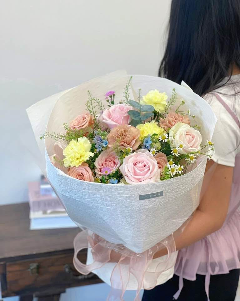 Bó hoa mix kiểu Hàn