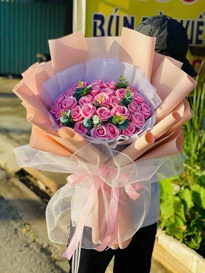 Bó hoa Hồng sáp 50 bông