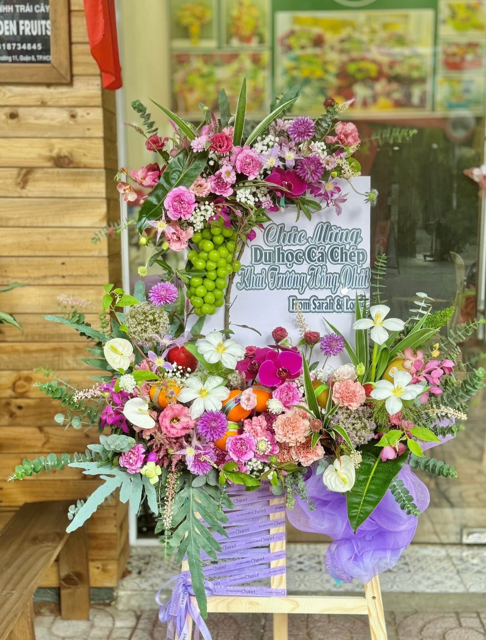 Kệ khai trương mix trái cây 