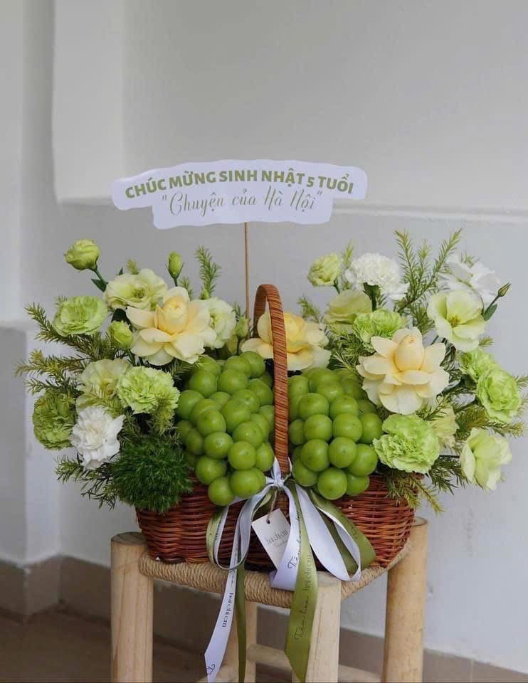 Giỏ nho Tone xanh lá