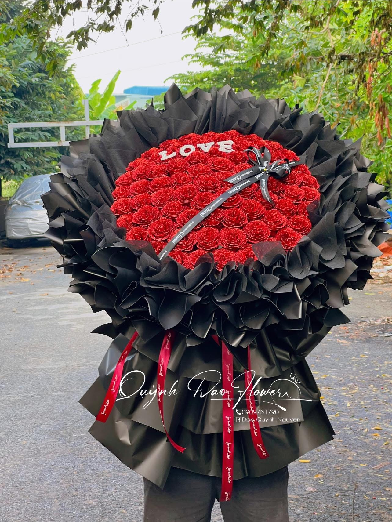 Bó hoa kim tuyến tròn công chúa to đẹp 