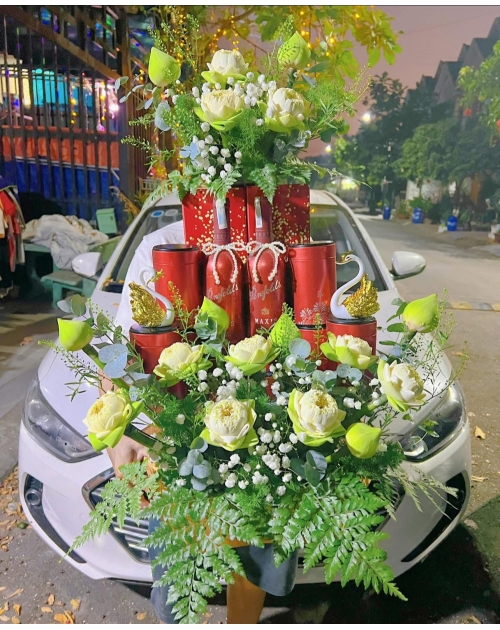 6 mâm quả cưới hiện đại hoa sen