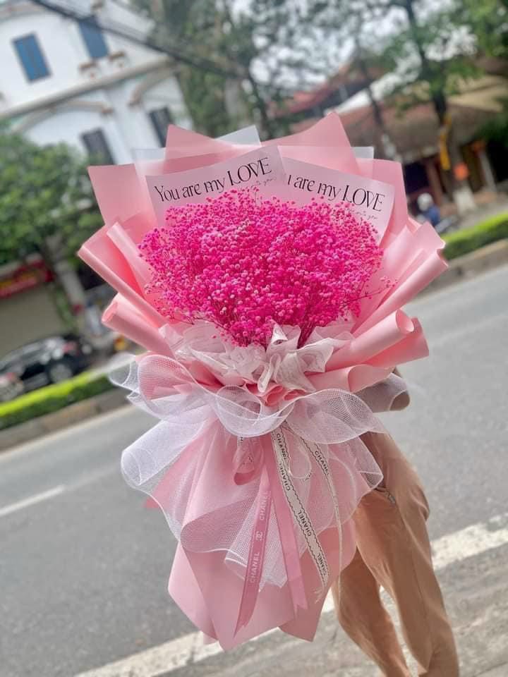 Bó Hoa Bi tone hồng