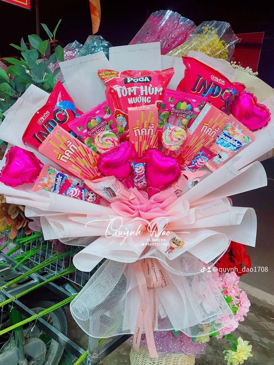 Hoa Bánh Kẹo tone hong Dễ Thương cho bé gái