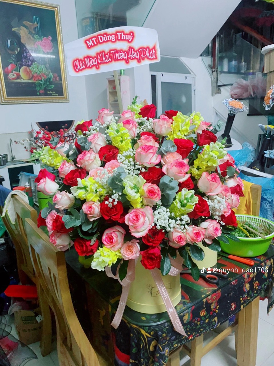 Hoa khai trương mừng cô giáo
