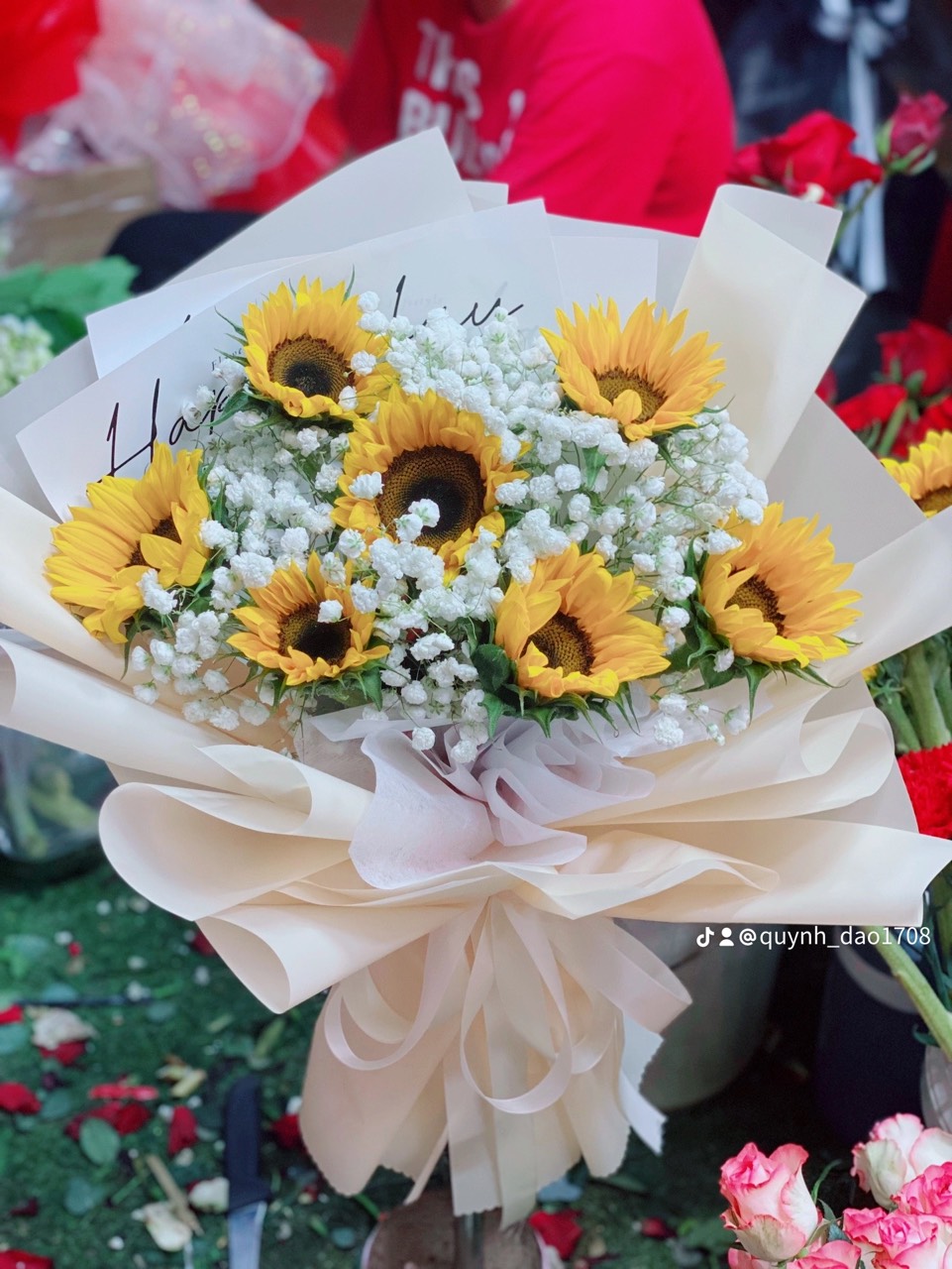 Bó hoa hướng dương tặng mẹ iu