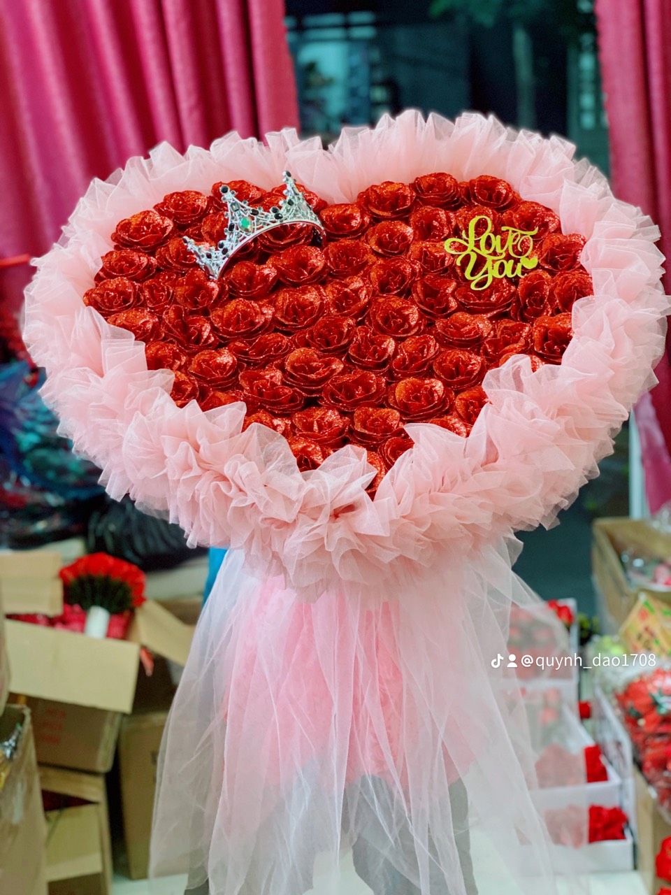 Bó hoa trái tim tặng người yêu 