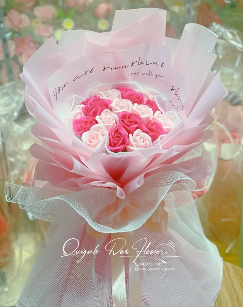 Bó hoa sáp Hồng nhẹ nhàng 