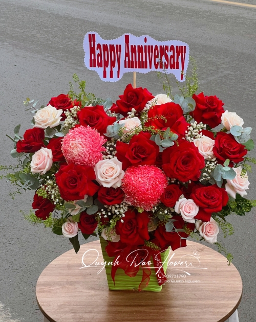 Giỏ hoa mừng kỉ niệm ngày cưới 