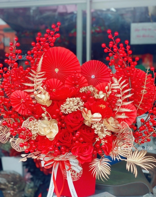 Bình đào đông trang trí Tết, tặng khai trương to đẹp 