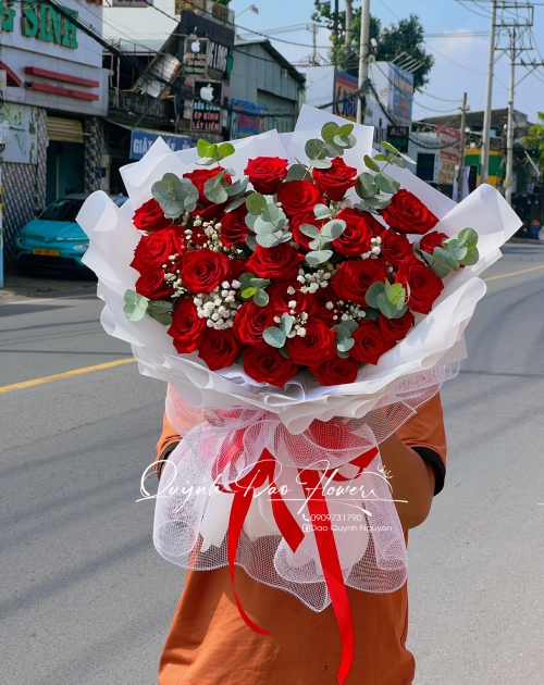 Bó hoa Hồng đỏ 30 bông thủ Đức 