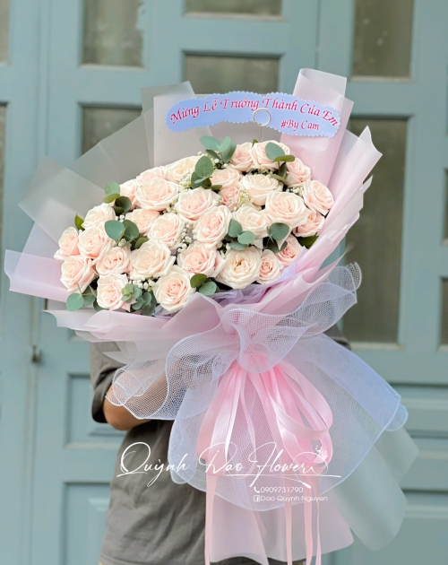 Bó hoa Hồng kem to đẹp 