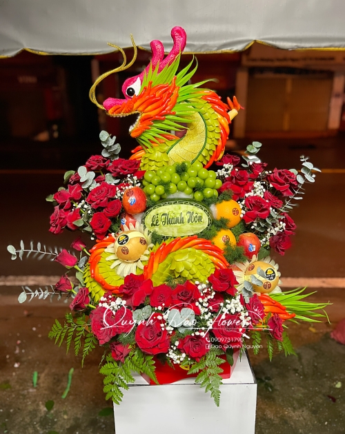 6 mâm quả cưới rồng phụng 