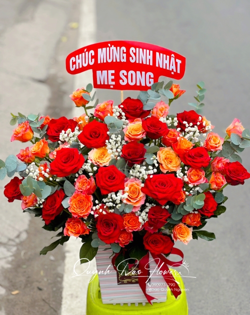 Giỏ hoa sinh nhật tặng mẹ