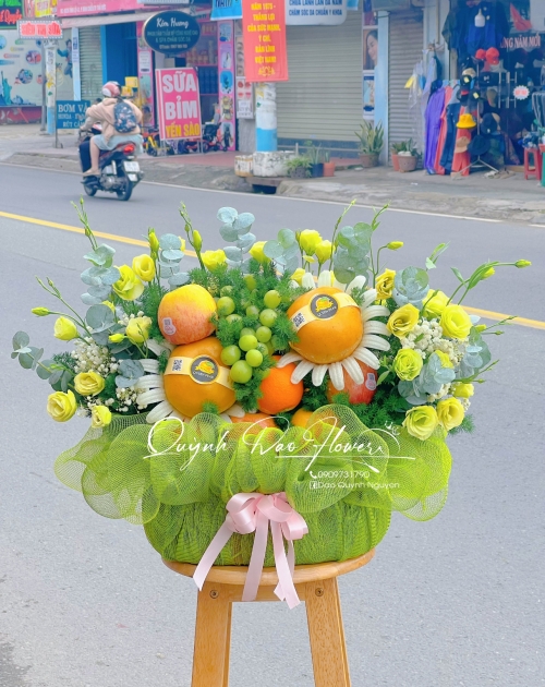 Giỏ trái cây xanh lá