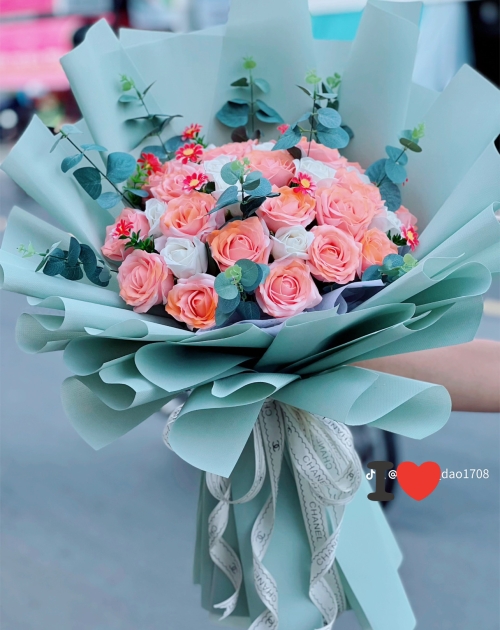 Bó hoa sáp tone cam tặng bạn