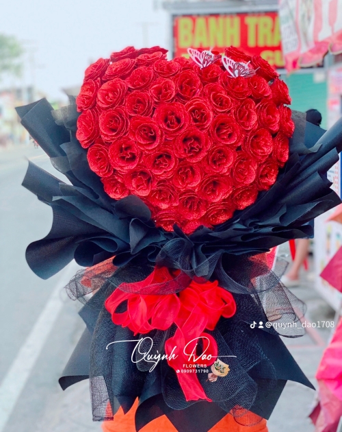 Bó hoa trái tim to đẹp