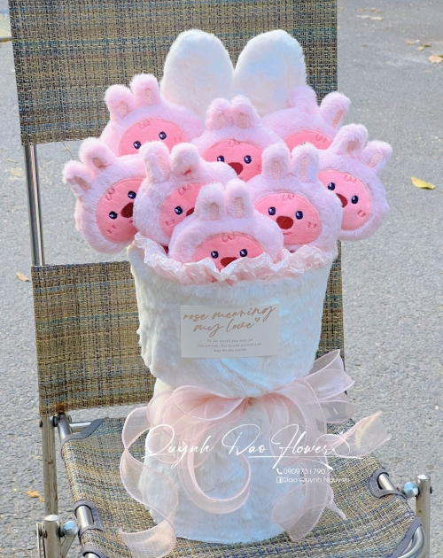 Bó hoa gấu Hồng tai thỏ