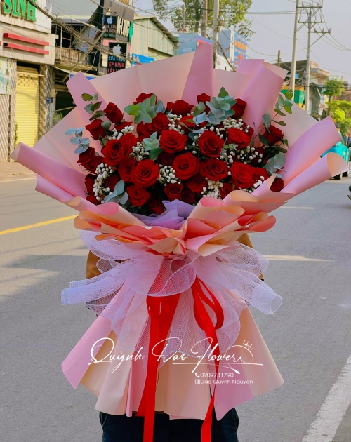 Bó hoa hồng đỏ to tại bình Thạnh, bình chiểu 