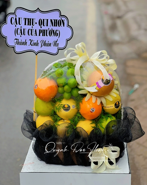 Giỏ trái cây đi viếng không hoa