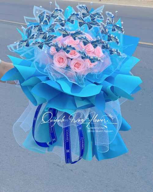 Bó hoa tiền bướm 5k