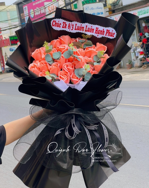 Bó hoa sáp Tone cam