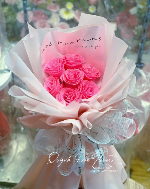 Bó hoa kim tuyến Hồng nhỏ xinh