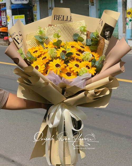 Bó hoa hướng dương tặng tri ân 