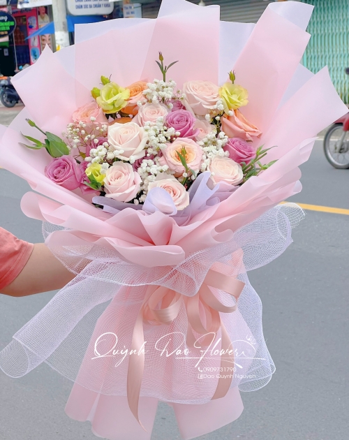 Bó hoa Hồng mix  đẹp 