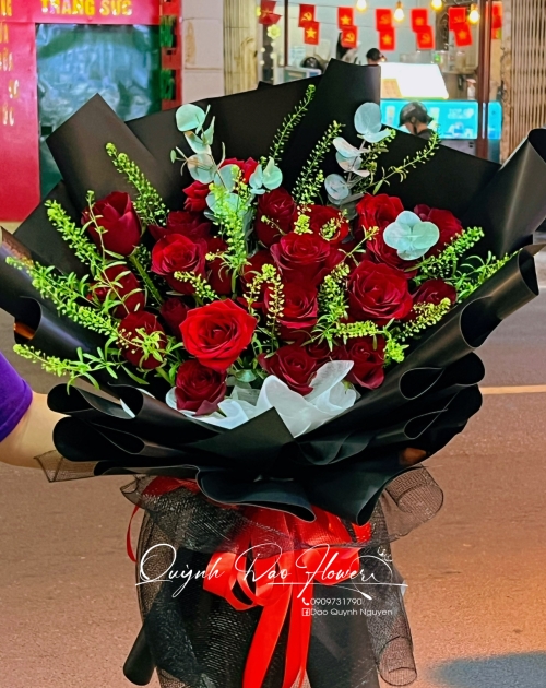 Bó hồng đỏ ecudor 