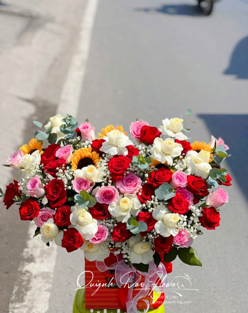 Giỏ hoa tặng khai trương rực rỡ 